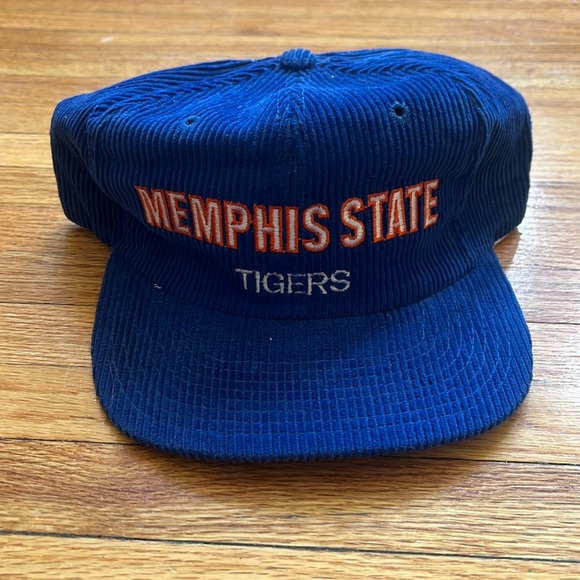 Vintage Memphis State Tigers Corduroy Snapback / RARE / 80s / 90s - Picture 1 of 9